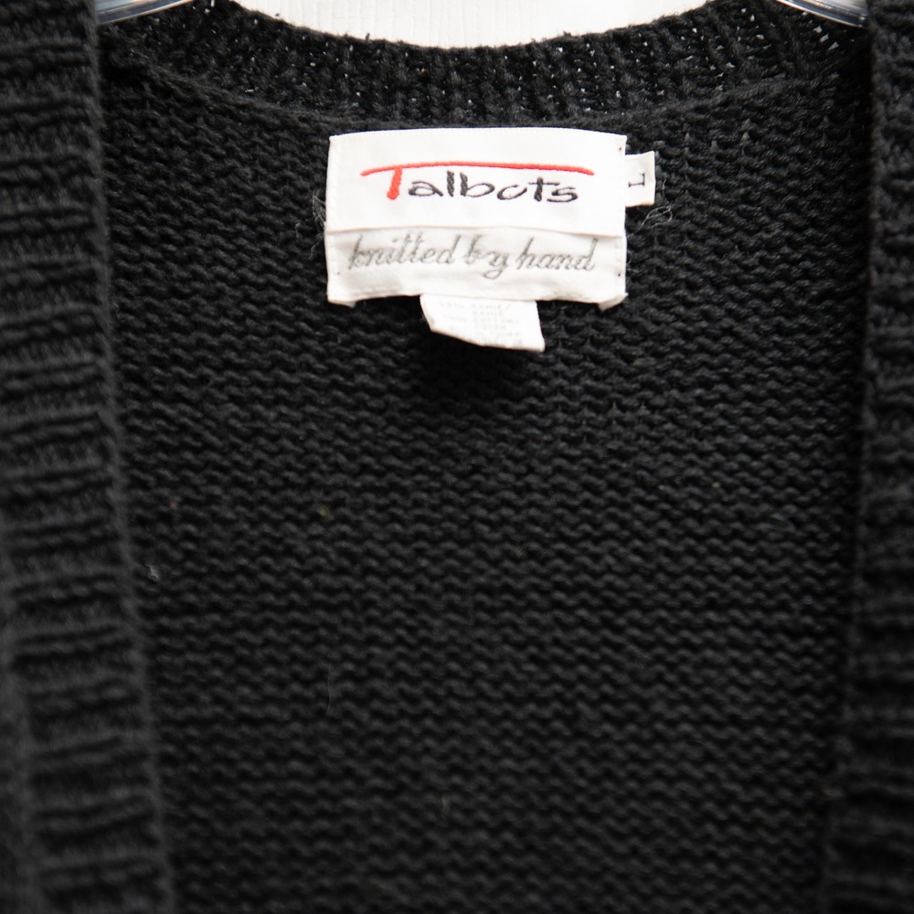 VTG Halloween Sweater Vest Talbots Hand Knitted Y2K GrannyCore 90s Whimsigoth - Picture 5 of 7